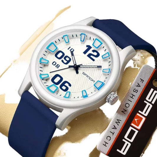 Montre Ados Sanda (Ref MM125 Bracelet Silicone Bleu)