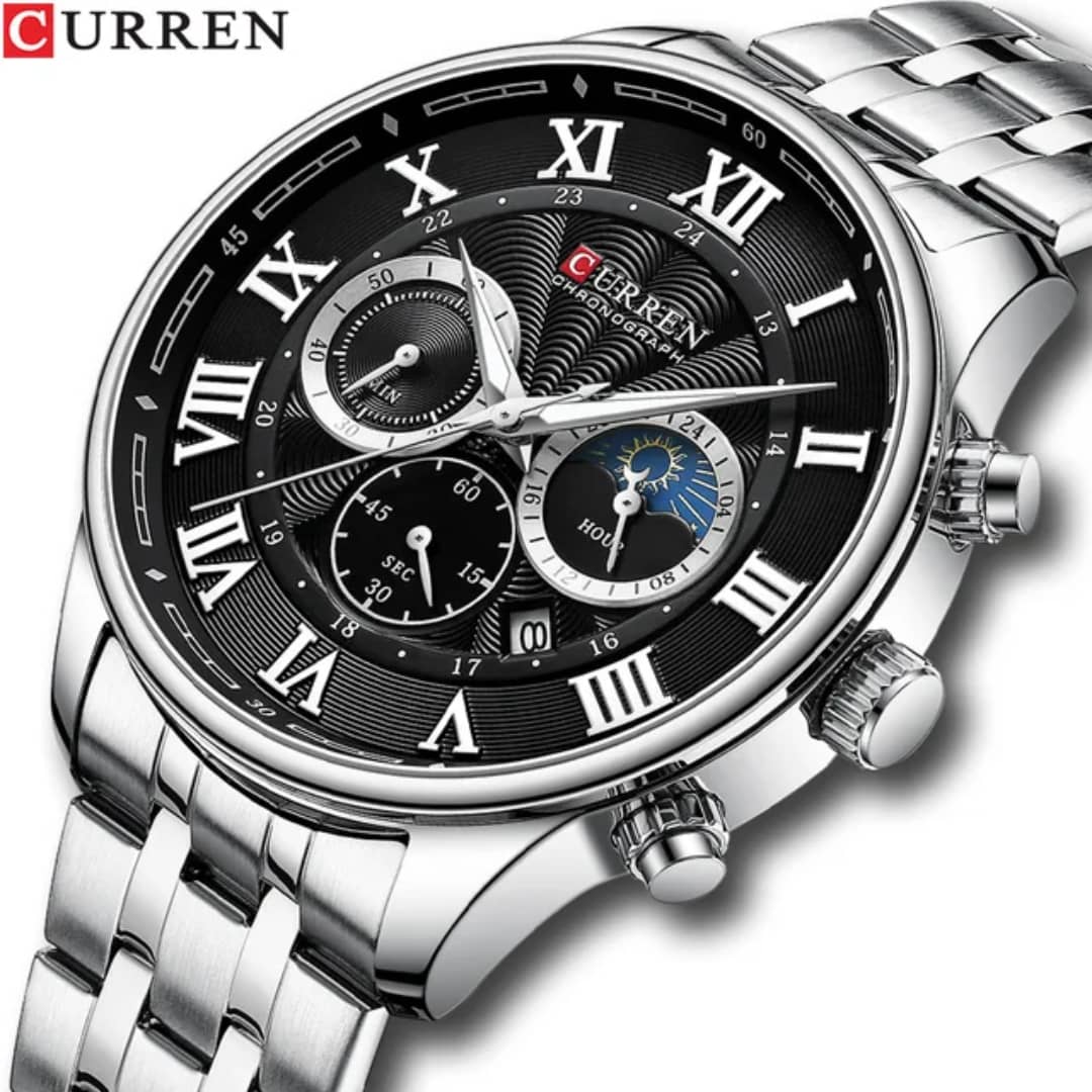 Montre Curren (Ref MM162) Bracelet  en Acier inoxydable massif