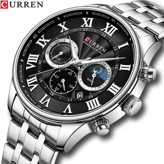 Montre Curren (Ref MM162) Bracelet  en Acier inoxydable massif