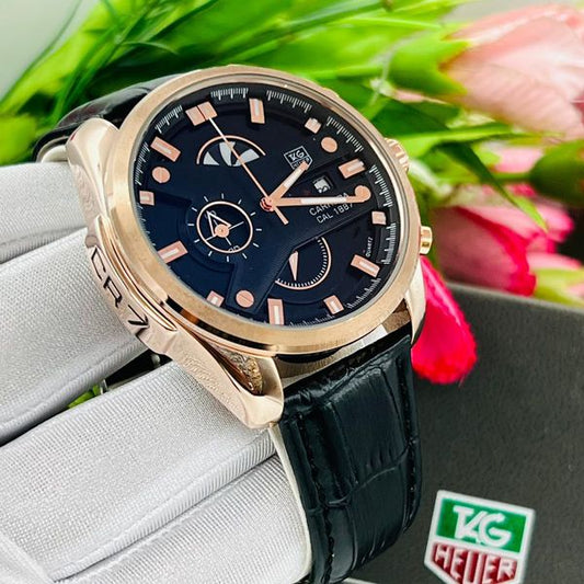 Montre TAG Heuer Carrera Calibre 1887  (Ref MM015 Bracelet en cuir noir)