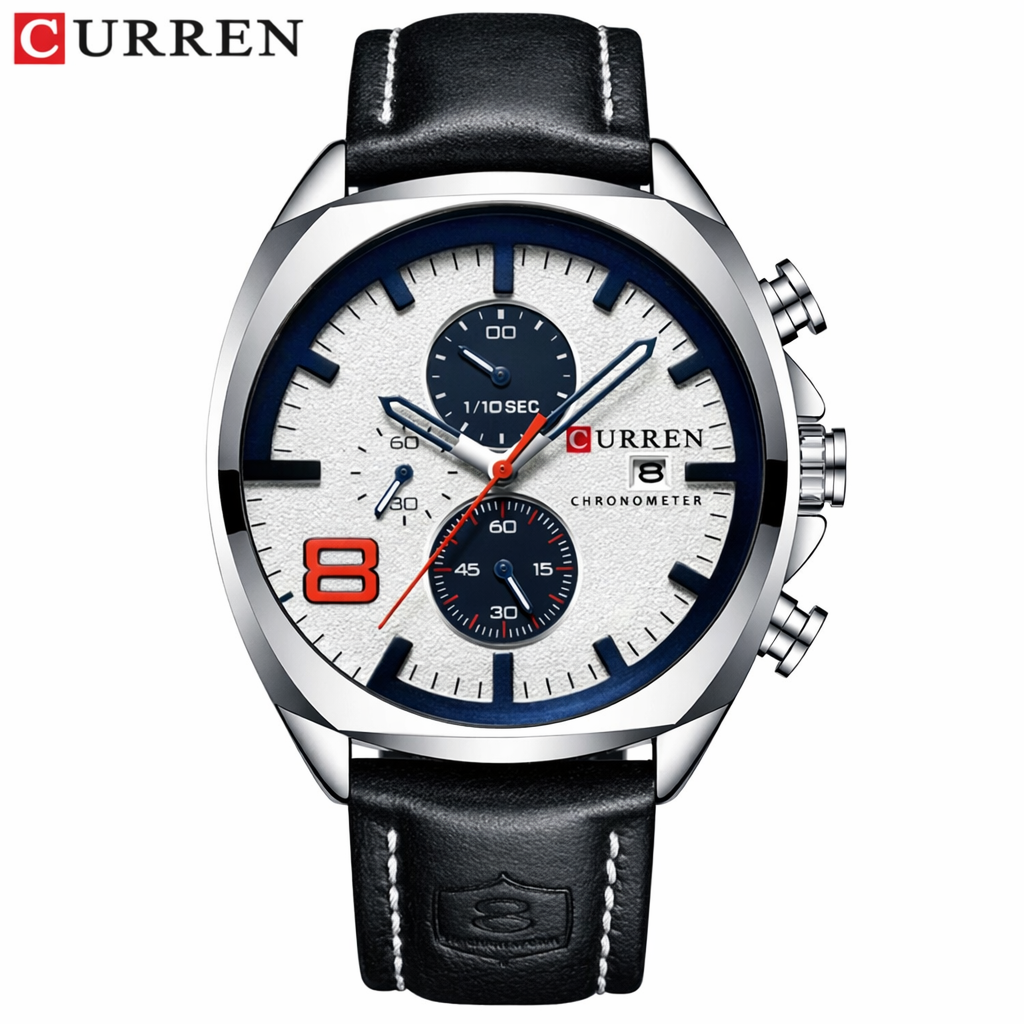 Montre CURREN (Ref MM167) Bracelet en Cuir véritable
