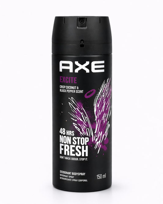 Axe Excite Crisp Coconut & Black Pepper (Ref : ADP04)  Déodorant Spray – 150ml