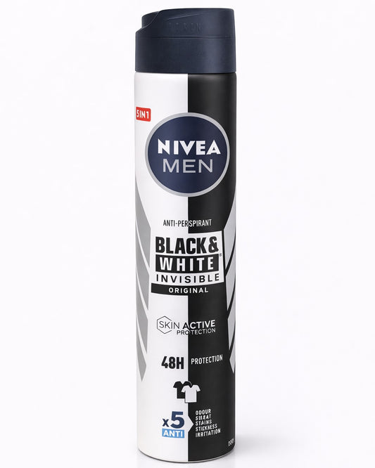 Nivea Men Black & White Invisible Original (Ref : NAT01) Anti-Transpirant  200ml – 48h