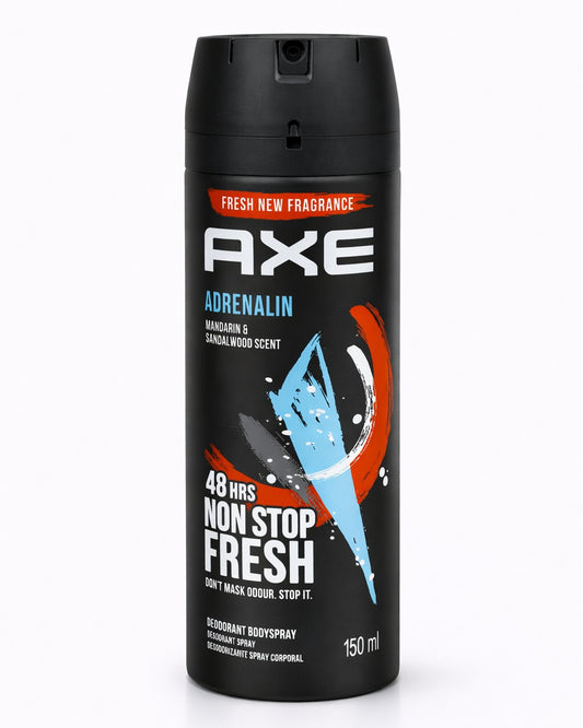 Axe Adrenalin Mandarin & Sandalwood (Ref : ADP01) Déodorant Spray – 150ml)